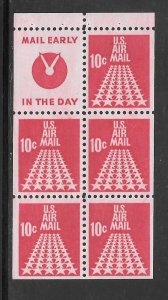 #C72C MNH Booklet Pane Slogan #4 Mail Early