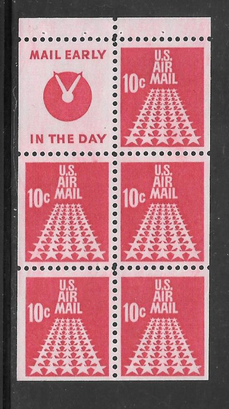 #C72C MNH Booklet Pane Slogan #4 Mail Early