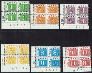 SOUTH AFRICA 1972 POSTAGE DUE SET MNH ** CONTROL BLOCKS