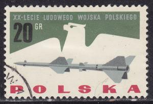 Poland 1166 Eagle and Ground-to-Air Missile 1963