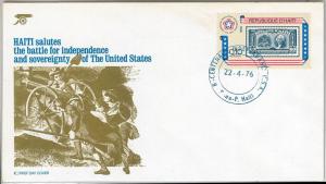 45524  -  HAITI -  POSTAL HISTORY -  FDC COVER  1976  - AMERICAN BICENTENIAL