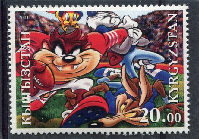 Kyrgyzstan 2001 BUGS BUNNY DISNEY CARTOON 1 value Perforated Mint (NH)