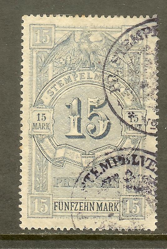 Prussia, 15M Revenue, Used