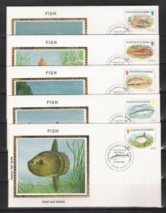 Guernsey #308 FDC Fish