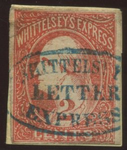 146L1 Whittlesey's Express Chicago IL Used Local Stamp with PF Cert HZ18