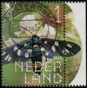 Netherlands 1592j - Used - (87c) Nine-spotted Moth (2019) (cv $2.15)