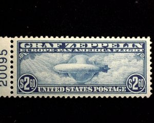 HS&C: Scott #C15 MNH 2.60 Zeppelin Outstanding large margin PL#. A Beauty XF