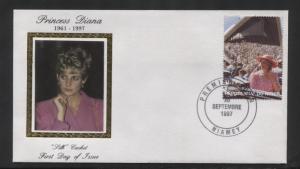 Niger-Scott 944-FDC- Princess Diana Memorial-Silk Cachet -30th Sept.1997 - 180fr