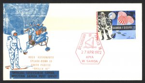 Samoa Sc# 316 Event Cover 1972 4.27 Splashdown Apollo 16