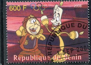 Benin 2008 DISNEY CHARACTERS Beijing Olympics 2008 1v Perforated Fine Used VF