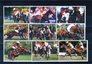 Tadjikistan 2000  POLO Championship-Horses Set  (9) Perf.MNH