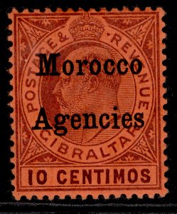 MOROCCO AGENCIES EDVII SG25, 10c dull purple/red, VLH MINT. Cat £24. ORDINARY