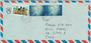 84440 - UGANDA  - Postal History -  Airmail COVER to ITALY 1980's - BOY SCOUTS