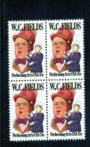 1803 W.C. Fields, MNH blk/4