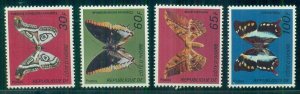 IVORY COAST #446A-d, Complete Butterfly set, scarce, og, NH, VF, Scott $280.00+