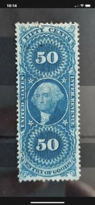 1862-71 50c U.S Revenue Entry of Goods Stamp  #R55c Mint Hinged