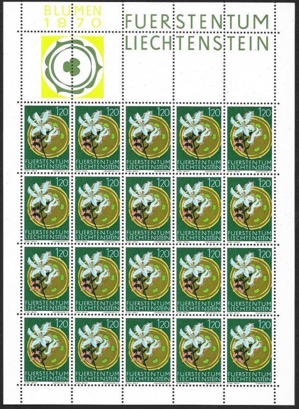 LIECHTENSTEIN (80) All different Sheets of stamps ALL Mint Never Hinged