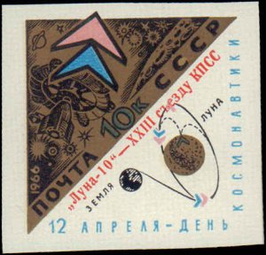 Russia #3192, Complete Set, 1966, Space, Never Hinged