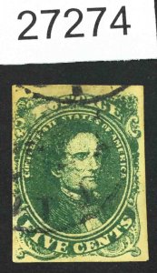 US STAMPS  CSA #1 USED LOT #27274