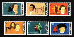 Grenada-Sc#628-33-Unused light hinge set-American Bicentennial-1975-