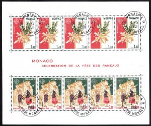 1981 Monaco CTO S/S, Sc 1279a, Mi BL17, Collectible Stamp Souvenir Sheet