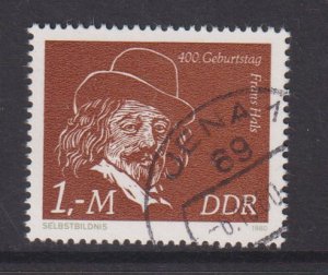 German Democratic Republic DDR #2136 used 1980 Frans Hals 1m from sheet