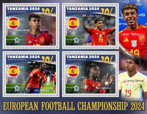 Stamps. Sports.Soccer. UEFA EURO 2024 year 1+1 sheets perforated MNH**