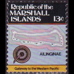 MARSHALL IS. 1984 - Scott# 39 Ailinginae Map 13c NH