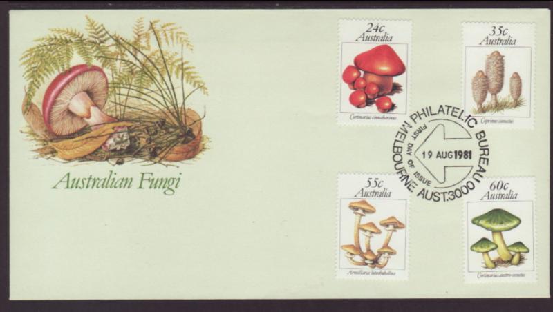 Australia 806-809 Mushrooms U/A FDC