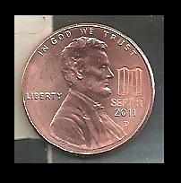 RARE Sept 11 2011 MEMORIAL LINCOLN CENT 9-11 LTD Penny Coin