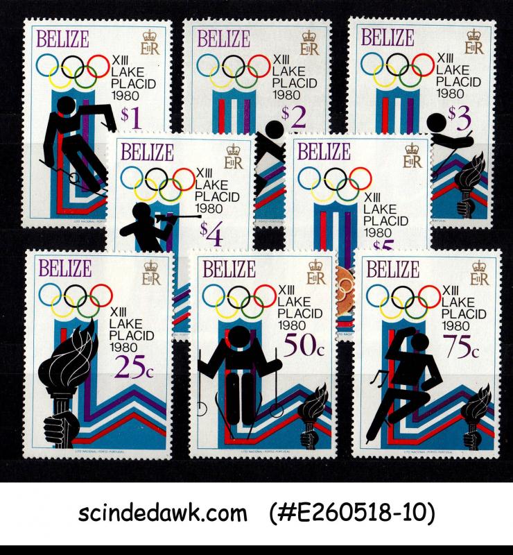 BELIZE - 1980 13th OLYMPIC GAMES LAKE PLACID - 8V- MINT NH