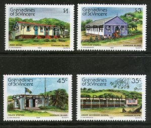 St. Vincent Gr. 1984 Canouan Island Architecture Flag SPECIMEN Sc 433-6 MNH #161