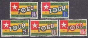 1961 Togo 298-300,302-303 Togo's membership in the United Nations 2,10 €