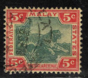 Malaya Scott 29 wmk 3 Used Tiger stamp