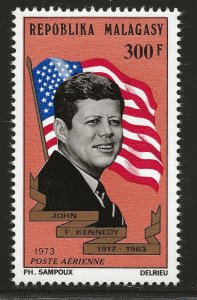 Malagasy Republic (Madagascar) Scott #C119, Single 1973 JFK FVF MNH