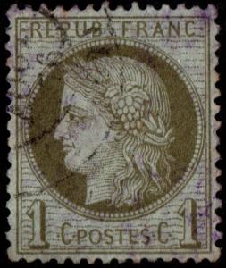 ✔️ FRANCE 1870/1873 - CERES - SC. 50 (o) CV 10$ [30702]