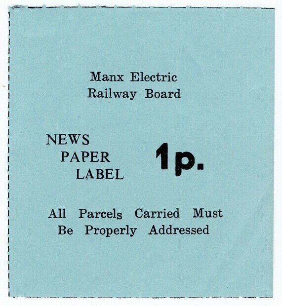 (I.B) Isle of Man : Manx Electric Railway Board - Newspapers 1p