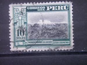 PERU, 1951, used 10s, Mt.Huascaran Scott 433