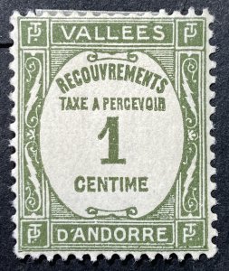 AlexStamps FRENCH ANDORRA #J16 XF Mint