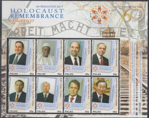 PALAU Sc #924a-h MNH  SHEETLET of 8  INT'L HOLOCAUST REMEMBRANCE DAY