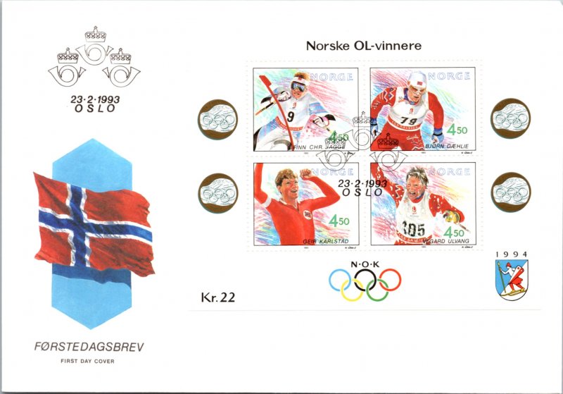 Norway, Worldwide First Day Cover, Olympics