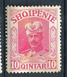 ALBANIA; 1914 early Prince William issue Mint hinged 10q. value
