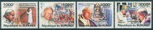 Burundi 2011 MNH Pope John Paul II Stamps Beatification Religion 4v Set