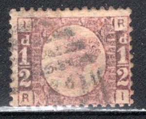 Great Britain #58   Plate #3     F/VF, Used, CV $65.00  .....  2480290