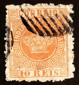 Portuguese India Scott 57 Used with thin and small tear.