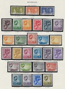 SEYCHELLES 1937-1952 GVI Collection hinged mint complete - 30173
