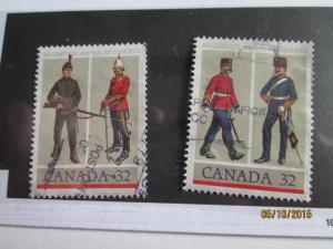 Canada #1007-1008 used