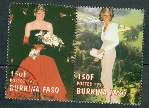 Burkina Faso (Upper Volta) #1090Ah-i Princess Diana used singles