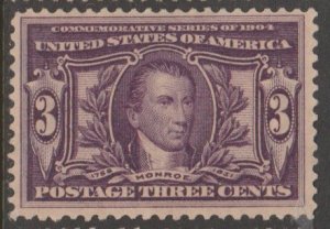 U.S. Scott #325 Monroe - Louisiana Purchase Stamp - Mint Single