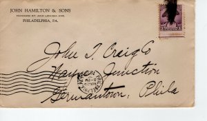 JOHN HAMILTON & SONS, PHILADELPHIA, PA  1933    FDC7887